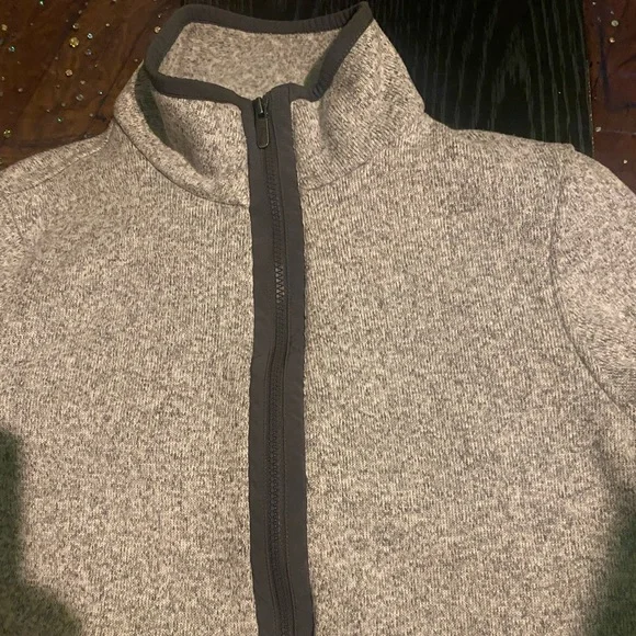 LULULEMON BETTER SWEATER FALL LIGHT WHITE GREY PEPLUM FRONT ZIP Jacket COZY